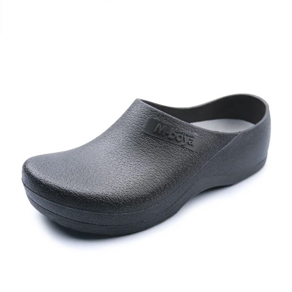 Sandals Hotel Küche Clogs Nonslip Chef Schuhe lässige Flacharbeitsschuhe atmungsablößere resistente Küche Koch Arbeitsschuhe Größe plus 3844