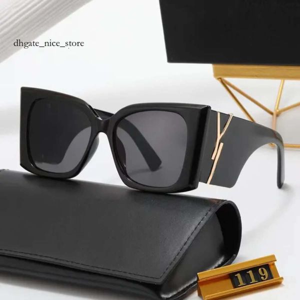 Kadınlar ve Erkekler İçin Lüks Güneş Gözlüğü Tasarımcı Logosu Y SLM6090 Aynı Stil Gözlükleri Klasik Kedi Gözü Dar Çerçeve Kelebek Gözlükleri Kutu 921