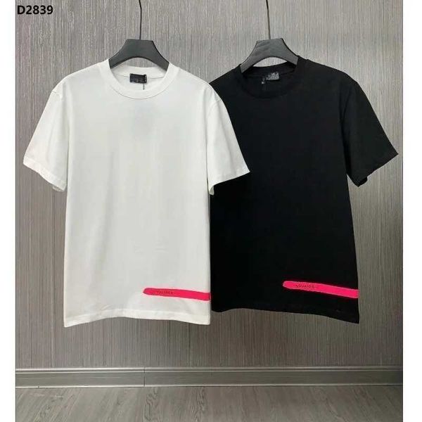 Erkekler T-Shirts Modaya Modeli Günlük Büyük Boy Bahar Yaz T-Shirt Moda Mektubu Yuvarlak Boyun Kısa Kollu Gömlek Toptees D2839 J240319