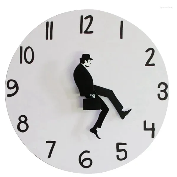 Wanduhren Dully Walk Postures Clock Silent Modern Watch Home Decor Meditation Quartz