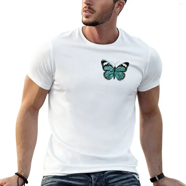 Polo da uomo You Can Do Hard Things T-shirt con farfalla Maglietta per ragazzi con stampa animalier Camicie T-shirt grafiche T nera aderente per uomo