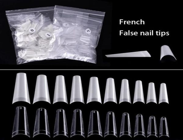 500 pezzi punte per unghie finte francesi naturali trasparenti bara punte per unghie finte gel UV acrilico smalto per unghie manicure5465269