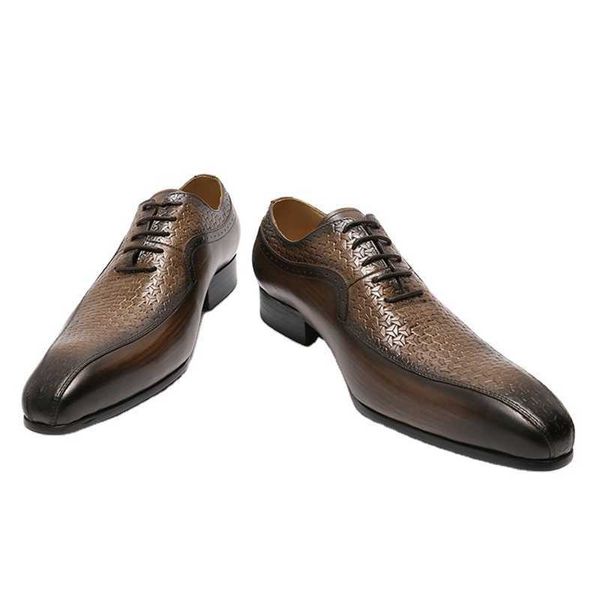 HBP Não-Brand New design italiano artesanato vestido sapatos apartamentos formal escritório sapatos masculinos de negócios
