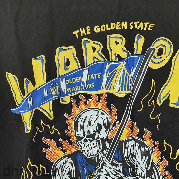 Warren T-Shirt Warriors Stephen Curry baskılı tee erkek lotas yaz kadın tişörtler gevşek tees erkekler rahat gömlek siyah üst s-xl m9tm