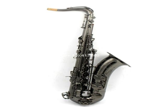 Brandneues Tenorsaxophon Bb Tune Ganzkörper und Tasten aus schwarzem Nickel Musikinstrument mit Koffer 1313712