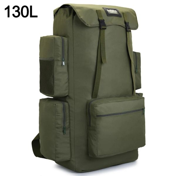 Bolsas 110L 130L Men Bolsa Backping Backpack grande Exército escalada ao ar livre Trekking Travel Rucksack Bags Tactical Bagage Bag de bagagem XA860wa