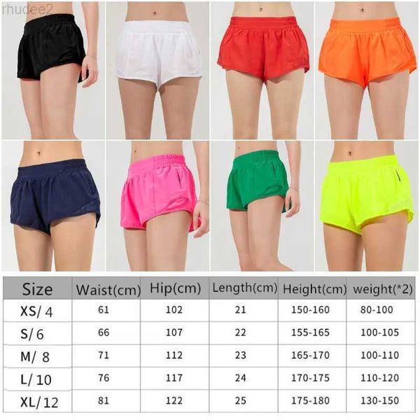 Ll-88248 Mulheres Yoga Outfits Hotty Hot High Rise Forrado Shorts Cintura Exercício Calças Curtas Ginásio Fitness Wear Meninas Correndo Elástico Adulto Sportswear JE7D