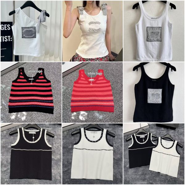 Tampos de tanques de designer de moda de alta qualidade para mulheres camisas sem mangas de verão de verão 26135 26271