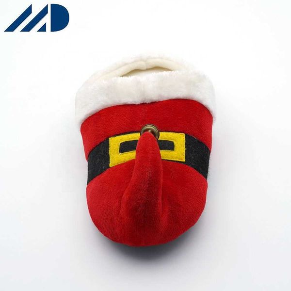 HBP Non-Brand Farbmaterial Großhandel Indoor-Damenschuhe Rote Designer-Weihnachts-Custom-Plüschtiere Indoor-Hausschuhe