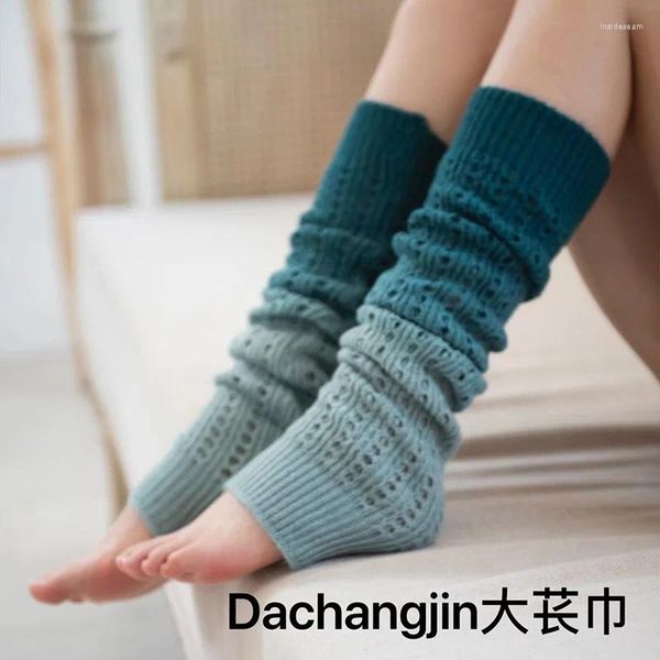Calzini da donna Retro Ly Wool Winter Warm Knitting Stivali alti al ginocchio Polsini Ghette regalo di moda
