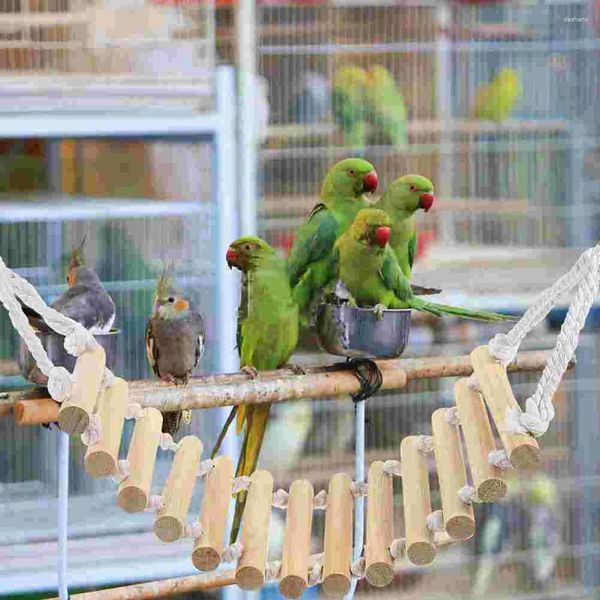 Outros suprimentos de pássaros de madeira escada de escalada tanque réptil decoração lagarto doméstico interessante hamster gaiola ponte brinquedo