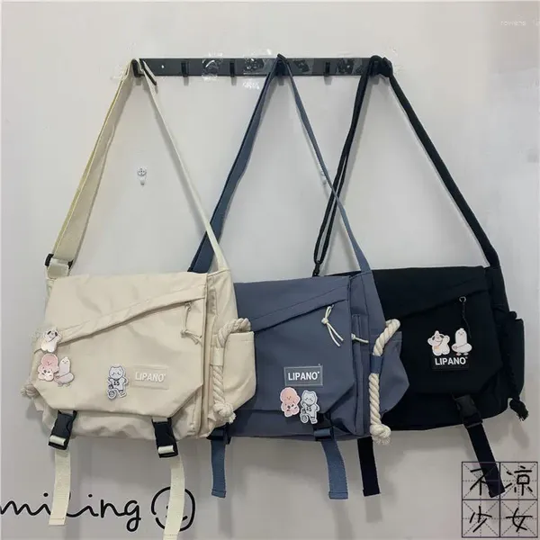 Сумка в корейском стиле Ins, большая вместительная мужская сумка через плечо, японская рабочая одежда в стиле Харадзюку в стиле ретро, сумки-мессенджеры для девочек, студентов, через плечо
