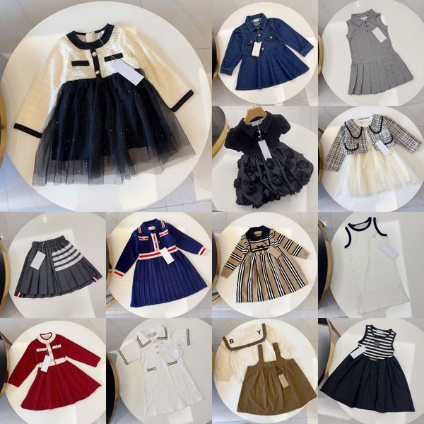 Дизайнерская одежда для девочек для малышей, детские платья, комплекты с юбкой 2 т, комплекты хлопковой детской одежды, размеры 90-160 A6ZJ#