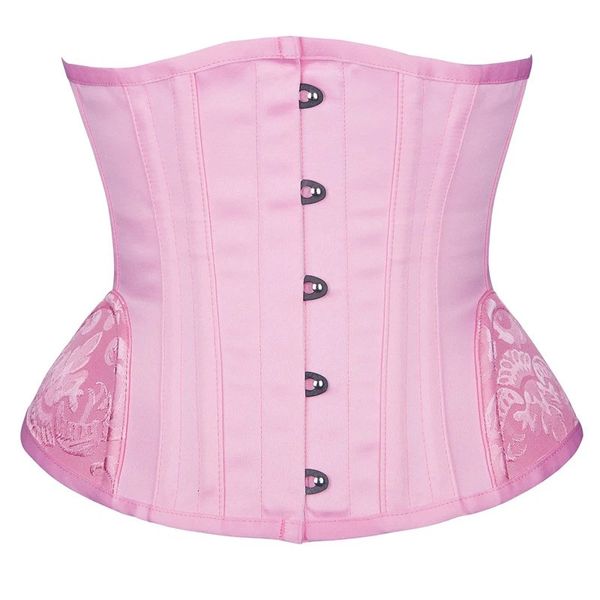 Atacado Mulheres Corset 14 Ossos de aço Treinador de cintura Underbust Corset steampunk Roupas góticos Correia Corpeta Cintura Corset Slimmet 240408