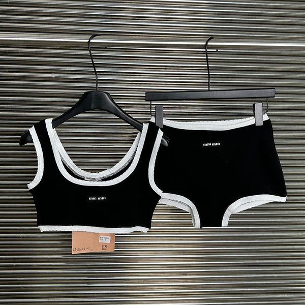 Bras define o traje de praia sexy férias de verão de férias de férias casual conjunto de shorts super curtos garotas de maiô ao ar livre de maiô de carta correta da marca Sportswear Sml