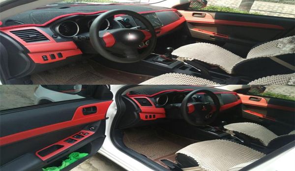 Für Mitsubishi Lancer EX 2009-2016 Selbstklebende Autoaufkleber 3D 5D Kohlefaser Vinyl Autoaufkleber und Abziehbilder Auto Styling Accesso3804760