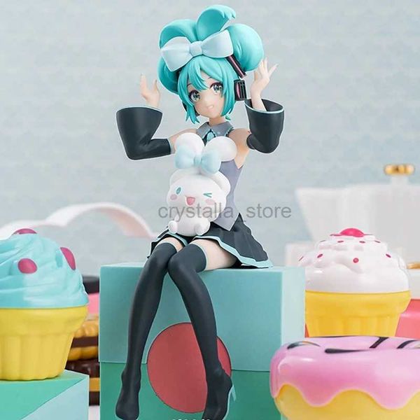 Аниме Манга оригинальный Hatsune Miku X Cinnamoroll аниме коллекционные модели гаражный набор фигурок детский подарок Kawaii 240319