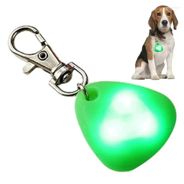 Collari per cani Collare luminoso con pendenti a LED per passeggiate notturne Clip a molla in acciaio inossidabile Forniture anti-smarrimento