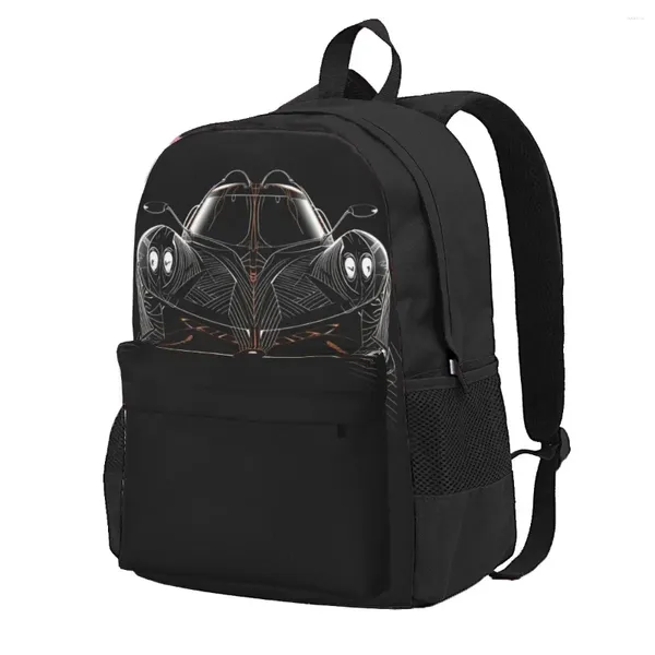 Mochila Speed ​​Sports Car Line Art Neon Travel Mochilas Menina Designer Durável High School Bags Engraçado Mochila