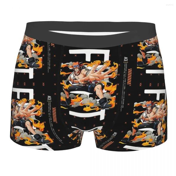 Mutande ACE ONE PIECE LOVE Boxer da uomo Rufy Intimo altamente traspirante Pantaloncini con stampa di alta qualità Idea regalo