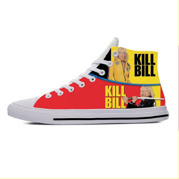 Schuhe Film Kill Bill High Top Sneakers Herren Frauen Teenager lässige Schuhe Canvas Running Schuhe 3D bedruckte atmungsaktive leichte Schuh