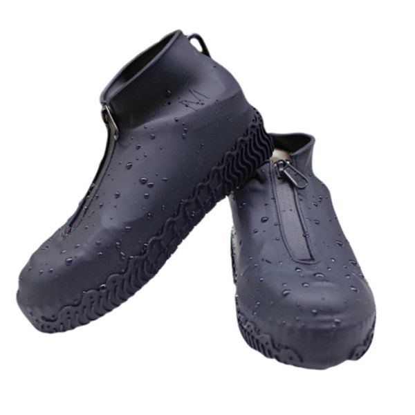 Сапоги New Zipper Rubber Shoes Cover Unisex Женщины мужские многоразовые водонепроницаемы