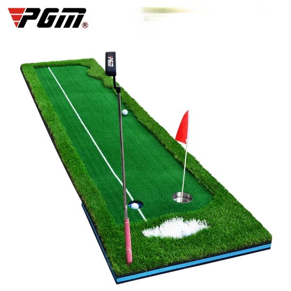 Auxílios pgm prática cobertor livre putting indoor/outdoor golfe putting verde casa prática portátil 0.75x3cm dois/quatro cores fairway gl001