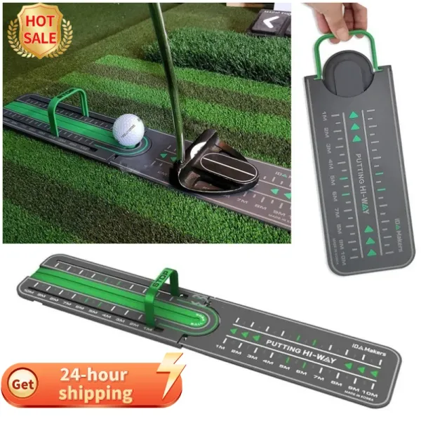 Aiuta il golf Precisione Distanza Putting Drill Golf Putting Green Mat Putting Ball Pad Mini Putting Training Aids Accessori da golf