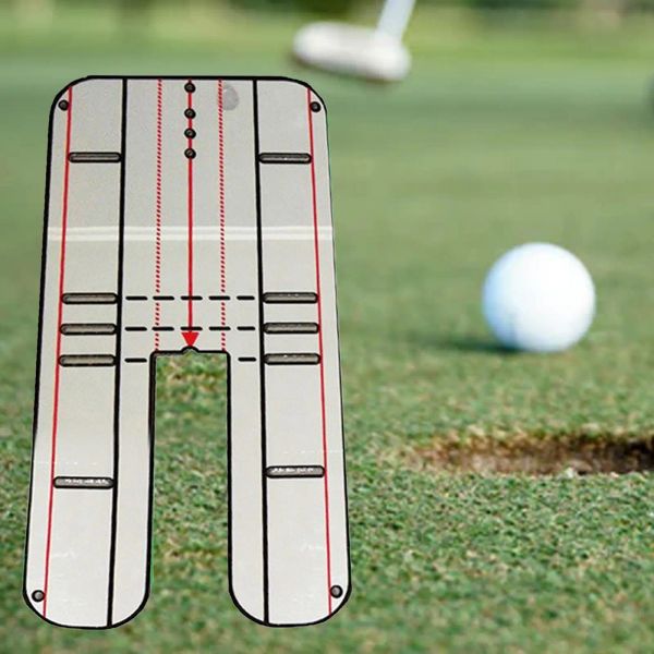 Aids Golf Putting Mirror Trainingshilfe Swing Trainer Übungshilfe Spiele Werkzeug für den Innenbereich