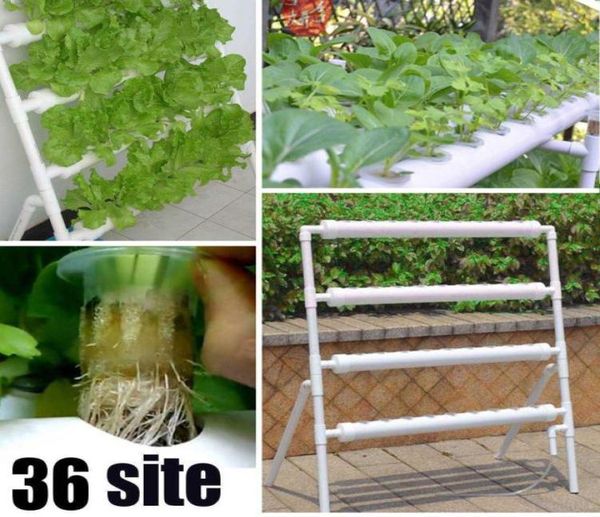 36 siti di piantagione 4 strati Kit di coltivazione idroponica orizzontale Piante da giardino Piantagione di ortaggi Grow Box Sistema di coltura in acque profonde 210615763140