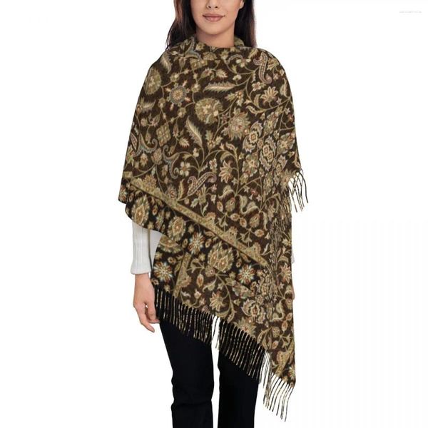 Sciarpe Bohemia Etnico Tribale Tappeto Sciarpa con nappe Donna Morbido antico Tappeto persiano Scialli Avvolge Lady Inverno Autunno