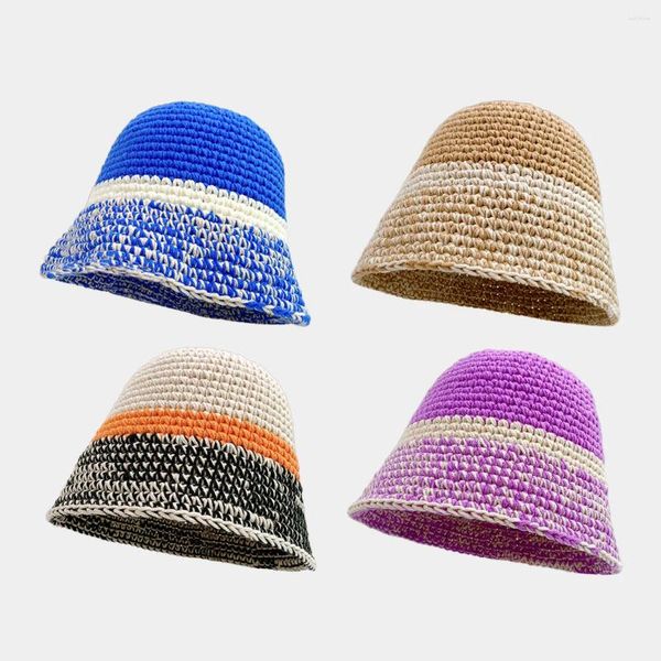 Berets japonês balde de malha chapéu feminino outono e inverno grande cabeça cintura simples rosto cobrindo pescador coreano versátil tigela