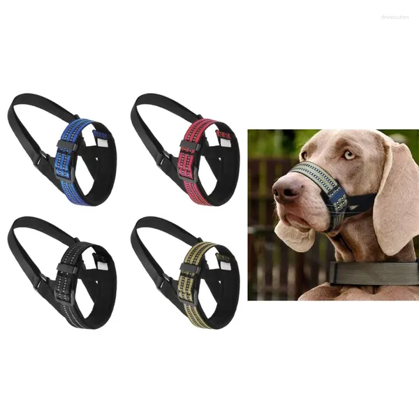 Protetor bucal de vestuário para cães para cães médios e grandes, cabeças seguras, focinho de nylon