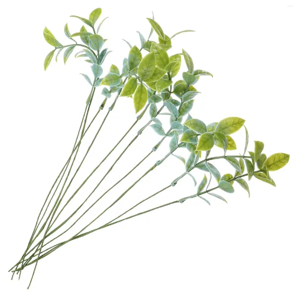 Flores decorativas simuladas planta verde decoração vegetação arranjos de flores peça central artificial