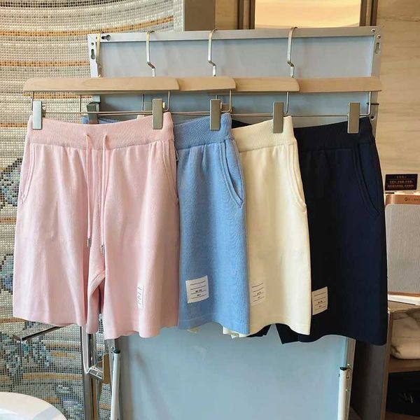 Pantaloncini da donna Pantaloncini TB moda estiva di alta qualità per uomo e donna paio di pantaloncini gelato gelato etichetta solida versione sportiva casual per donna J240319