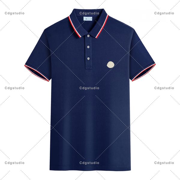 2024 primavera verão design versátil masculino e feminino polo cor sólida manga curta casual moda polo camiseta