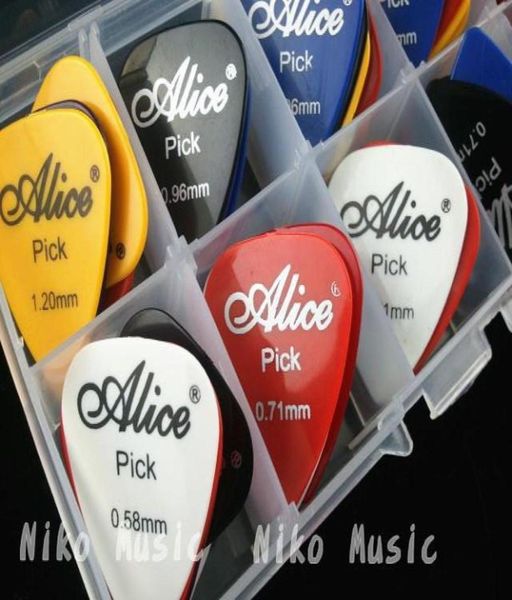 Alice 50pcs Akustik Elektro Gitar Seçimler Pleectrums1 Plastik Seçiciler Kutu Kılıfı 4226061