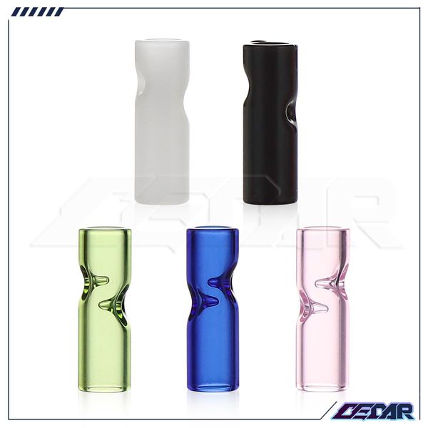 Ponta de filtro de vidro 10mm, boca redonda, suporte colorido transparente para ervas secas, tabaco, cigarro, rolo de papel, cachimbo para fumar