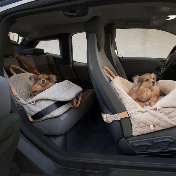 Ins pet bolsa designer cão carro sofá portátil para baixo algodão ninho de estimação viagem crossbody saco cão gato transportadora cama