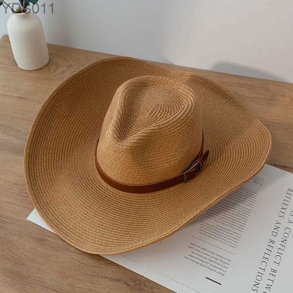 Breite Krempe Hüte Eimer Sommer Big Edge Wild Sun Cap Männer und Frauen Outdoor Cowboy Sonnenschutz STR Faltbare Curling Hut Strand Angeln Casual 240319