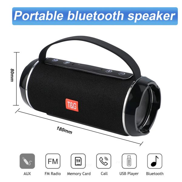 Lautsprecher TG116C 40W Tragbarer Hochleistungs-Bluetooth-Lautsprecher für den Außenbereich, kabellose Bar-Soundsäule, Subwoofer, Musikcenter, BoomBox 3D-Stereoradio