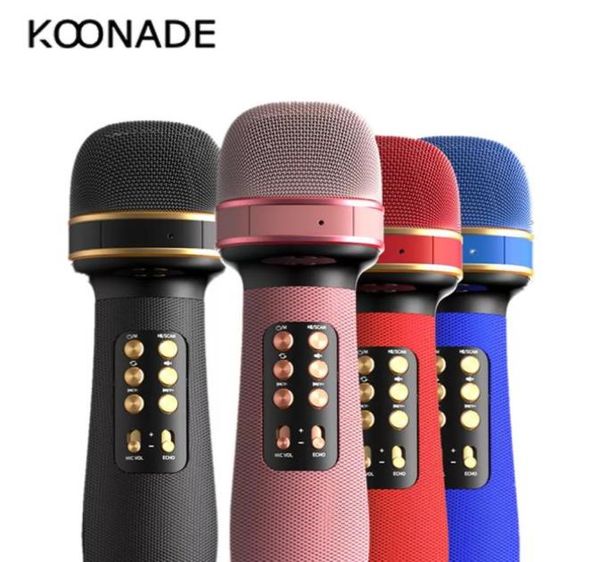 Microfono portatile Bluetooth originale Karaoke Doppio altoparlante magnetico di alta qualità Microfono per canto Sistema Smart TV WS8987220869