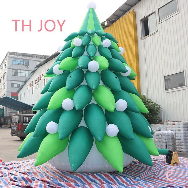 Spedizione gratuita attività all'aperto Palloncino gonfiabile gigante per albero di Natale, 10 mH (33 piedi) Con albero di Natale gonfiabile con ventilatore con luce bianca