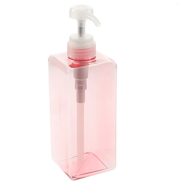 Distributore di sapone liquido da 650 ml di bottiglia per la lozione per la lozione per il lavaggio a mano shampoo rosa