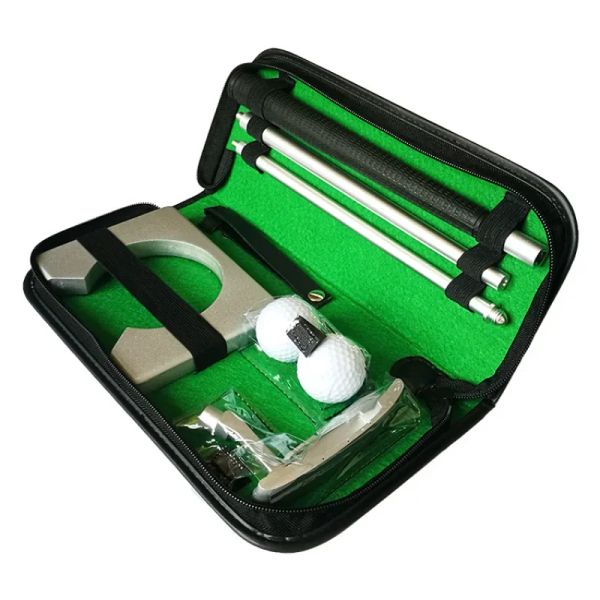 Aids Golf-Putter-Set, tragbares Minigolf-Ausrüstungs-Übungsset mit abnehmbarem Putterball für Indoor/Outdoor-Golftrainer-Set