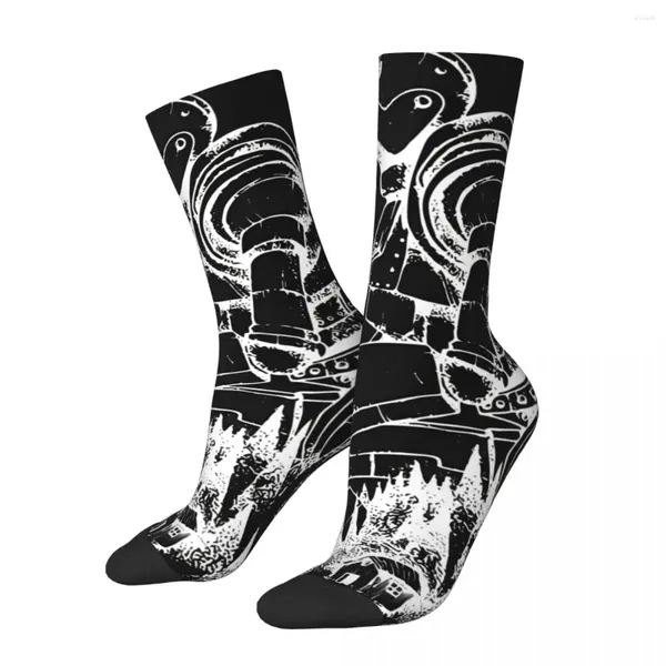 Мужские носки, забавные сумасшедшие компрессионные крутые носки для мужчин, хип-хоп, Harajuku, железный мультфильм, счастливое качество, узор, печатный экипаж для мальчиков