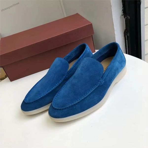 Famoso designer sapatos casuais mocassins verão meninos e meninas moda casual mocassins masculino e feminino cor sólida mocassins clássicos