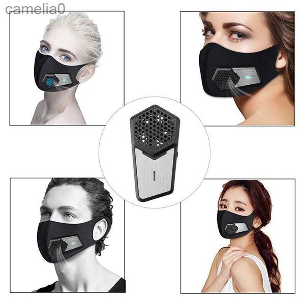 Fãs elétricos Personal Smart Electric Air Face Mask Fan para camada de ar 650mAh usado para ciclismo, corrida, capina, esportes ao ar livre C24319