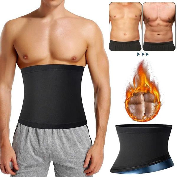 Yoga roupa dos homens abdômen redutor sauna corpo shaper fitness suor trimmer cinto cintura trainer barriga emagrecimento shapewear espartilho