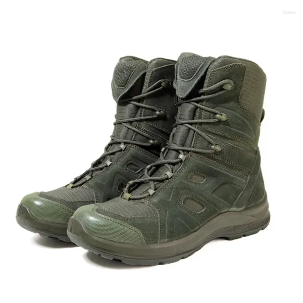 Sapatos de fitness botas militares masculino alto superior ao ar livre deserto combate forças especiais absorvendo tático marinho